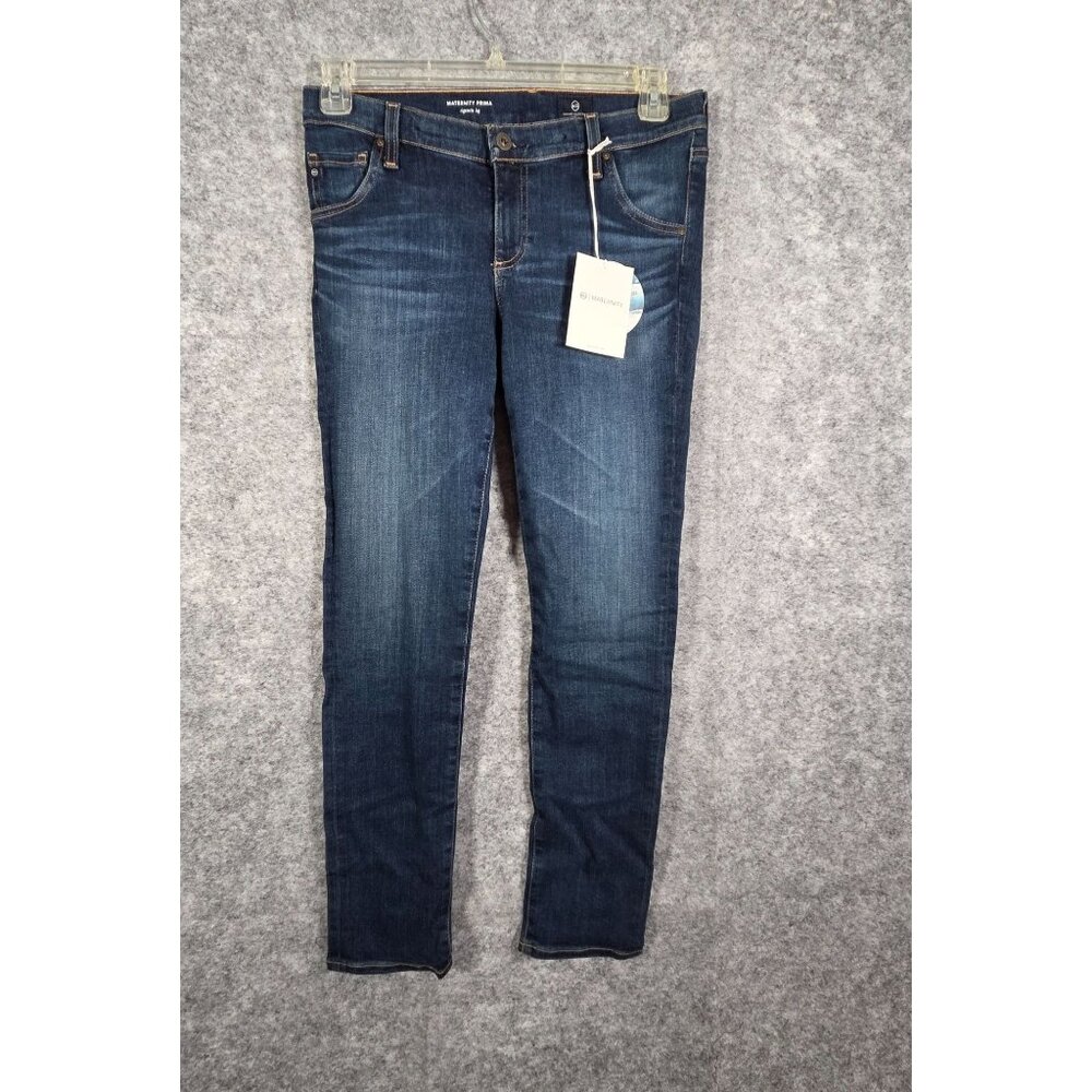 Adriano Goldschmeid NWT Women's Maternity Prima Cigarette Leg Jeans Blue Size 27